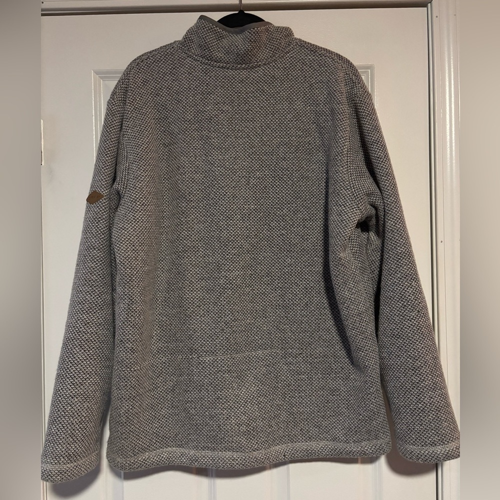 Orvis Sherpa Lined Gray Quarter-Zip Sweater, size XL - Picture 9 of 11